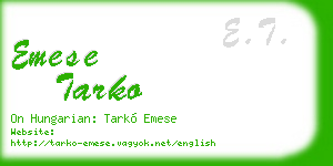 emese tarko business card