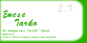 emese tarko business card